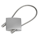 Брелок "Ромб" с тросиком; 3х3х0,5 см; металл