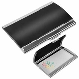 Визитница "Берлин"; черный с серебристым; 9