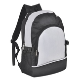 Рюкзак. серый с чёрным, 30х42х13, Полиэстер 600D+1680D, шелкография