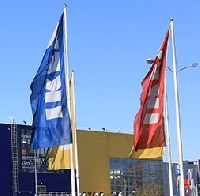 Флаг сетка, шелк 150*300 см Флаг сетка, шелк 150*300 см