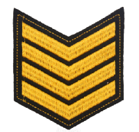 Шеврон по годам службы (годовка) 4 года службы (выслуги лет), 7,5х8,5 см