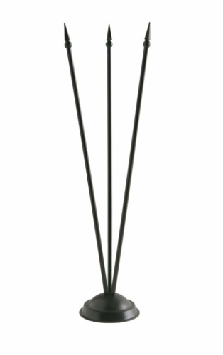 Флагшток настольный пластиковый, черный, 3 штока