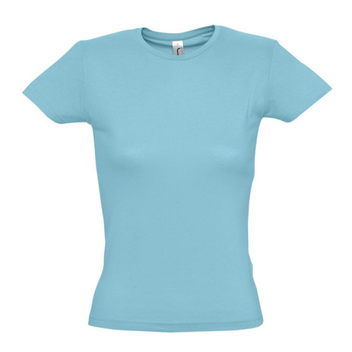 Футболка женская MISS, бирюзовый, S, 100% хлопок, 150 г/м2